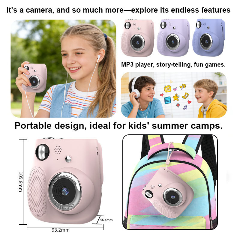 Tragbare Thermodruck-Fotokamera für Kinder 2