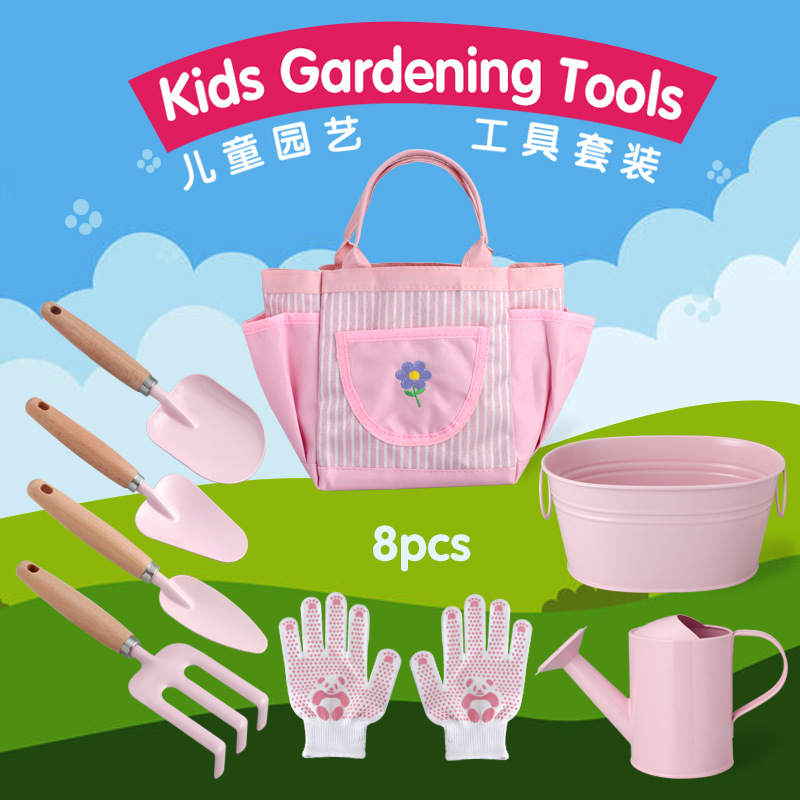 Kinder-Gartenset mit Schaufel und Pflanzwerkzeug