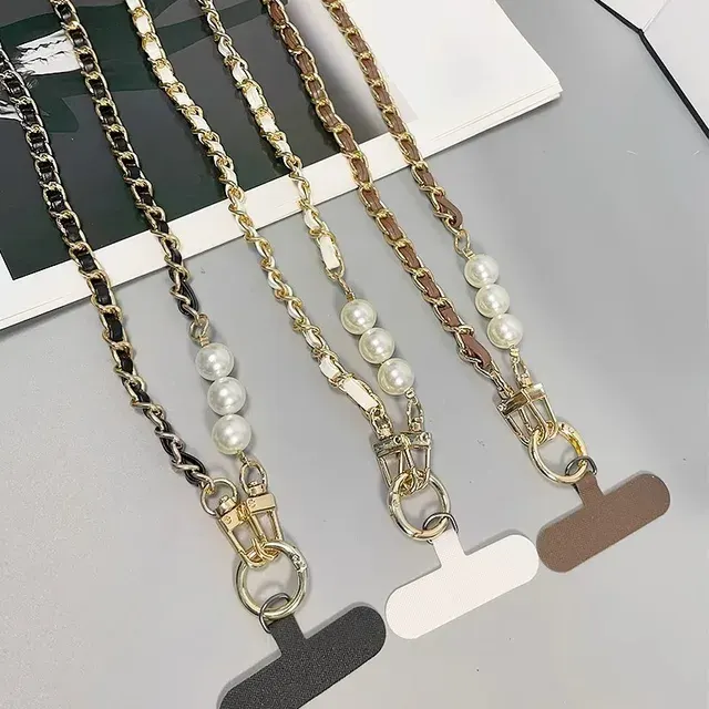 Perlen-Handykette aus Leder für Damen 2