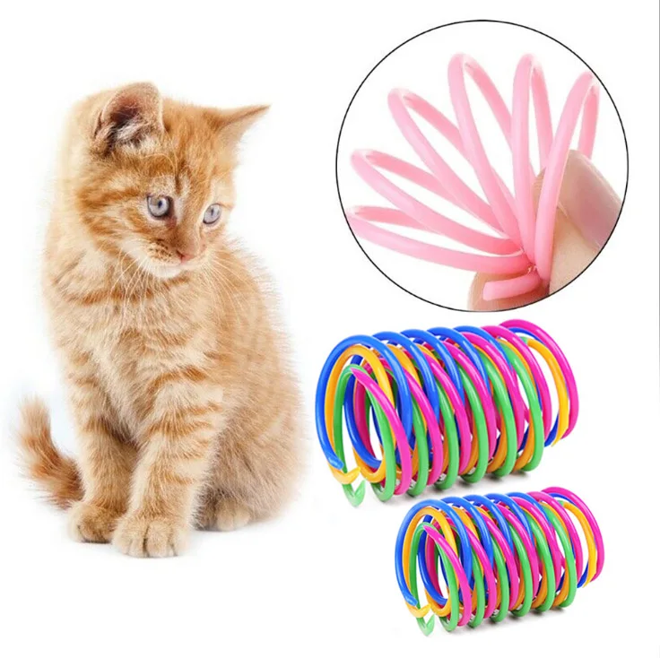 Bunte Federspirale für Katzen 2