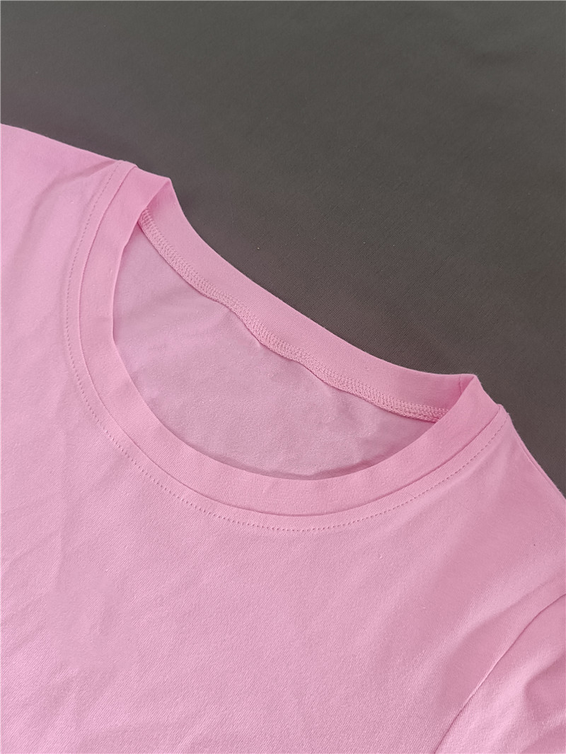 Eng anliegendes Kurzarm Baumwoll Crop Top 4