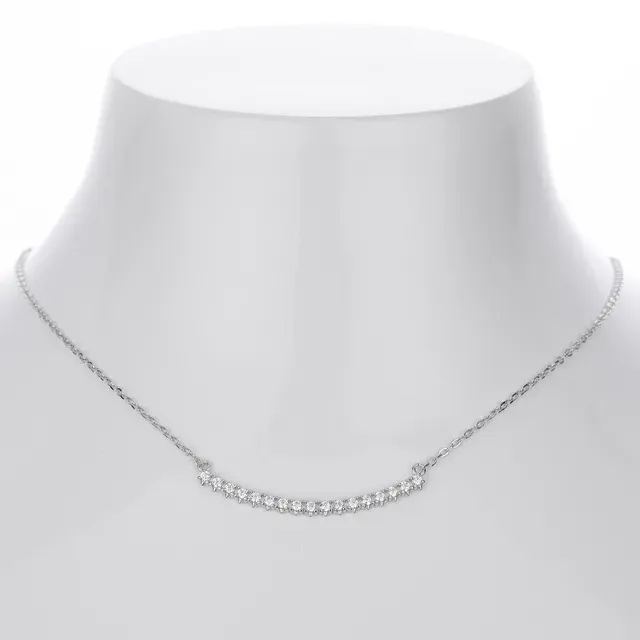 Minimalistische Zirkonia-Halskette aus 925er Silber 2