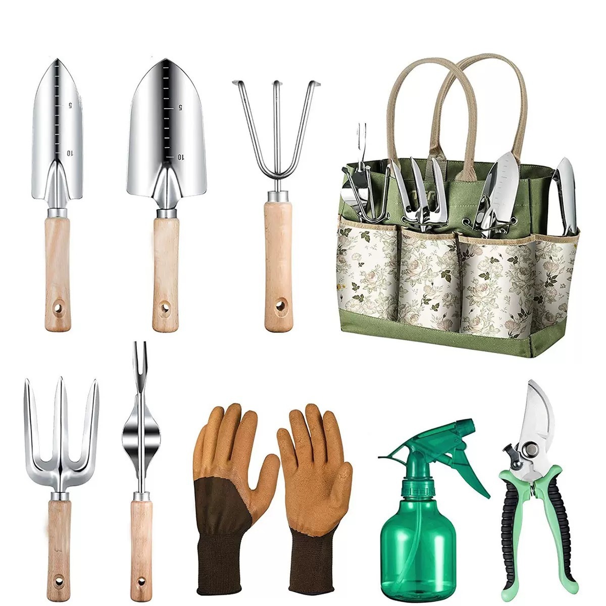 Gartenwerkzeug-Set mit Buchenholzgriff 2