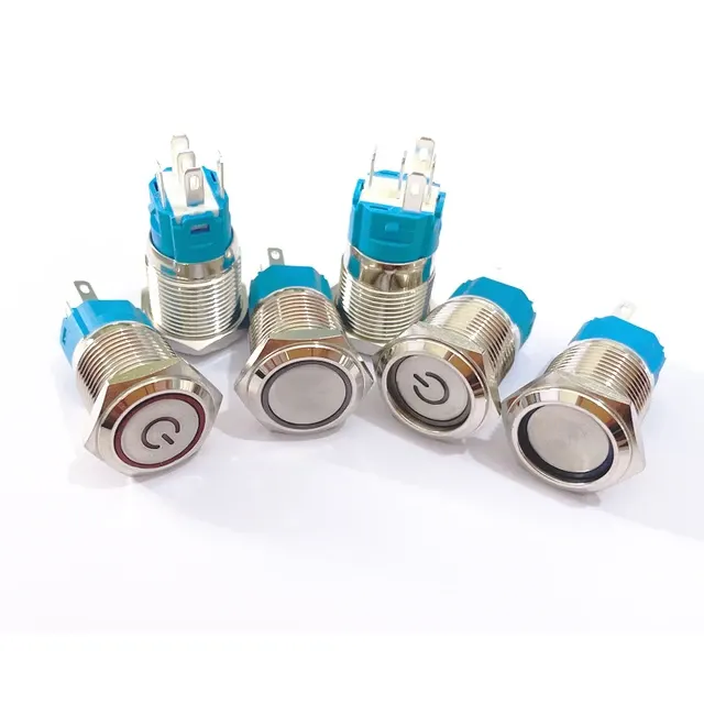 Wasserdichter Metall-Druckschalter mit LED-Licht 1