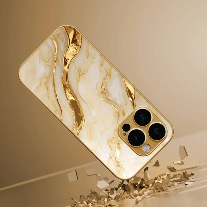 Marmor-Handyhülle mit Goldakzent 2
