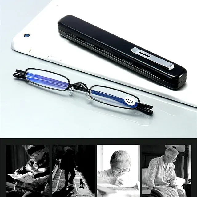 Metall-Lesebrille mit Röhrchen-Etui 3