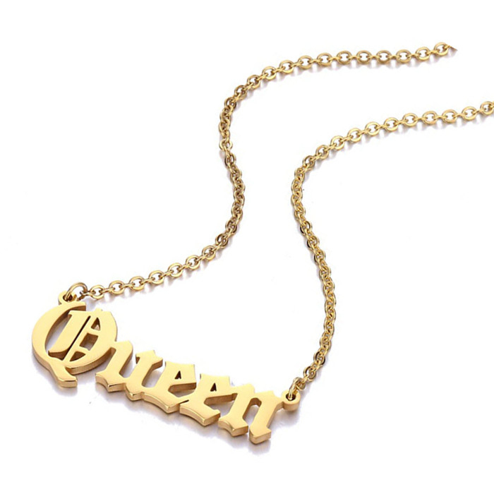 Wasserfeste Queen-Halskette in Gold 2