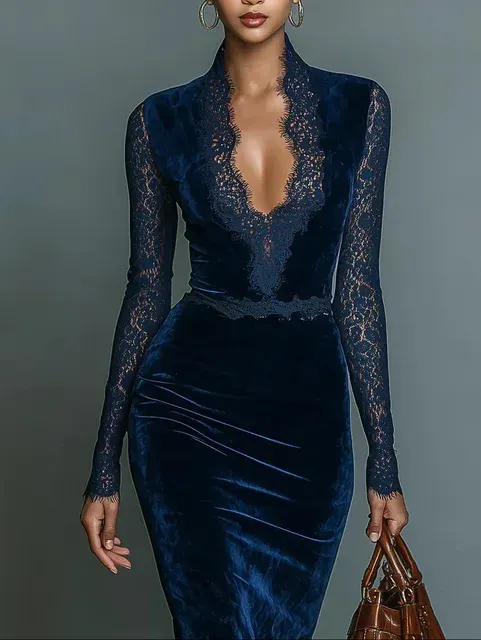 Samt-Abendkleid 4