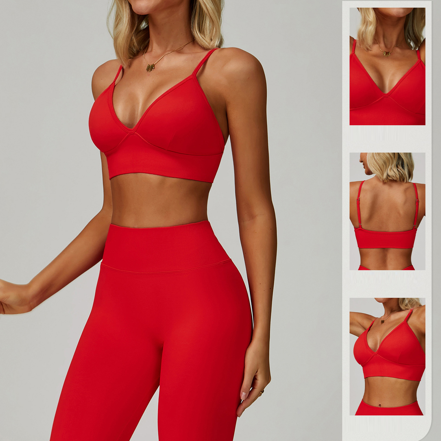Nahtloses Fitness Sportset für Damen 4