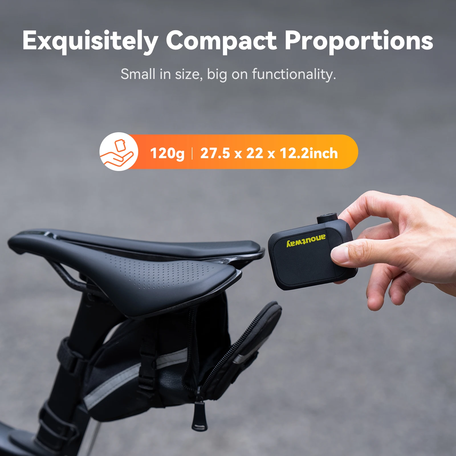 Kabellose Mini-Fahrradpumpe mit Display 3