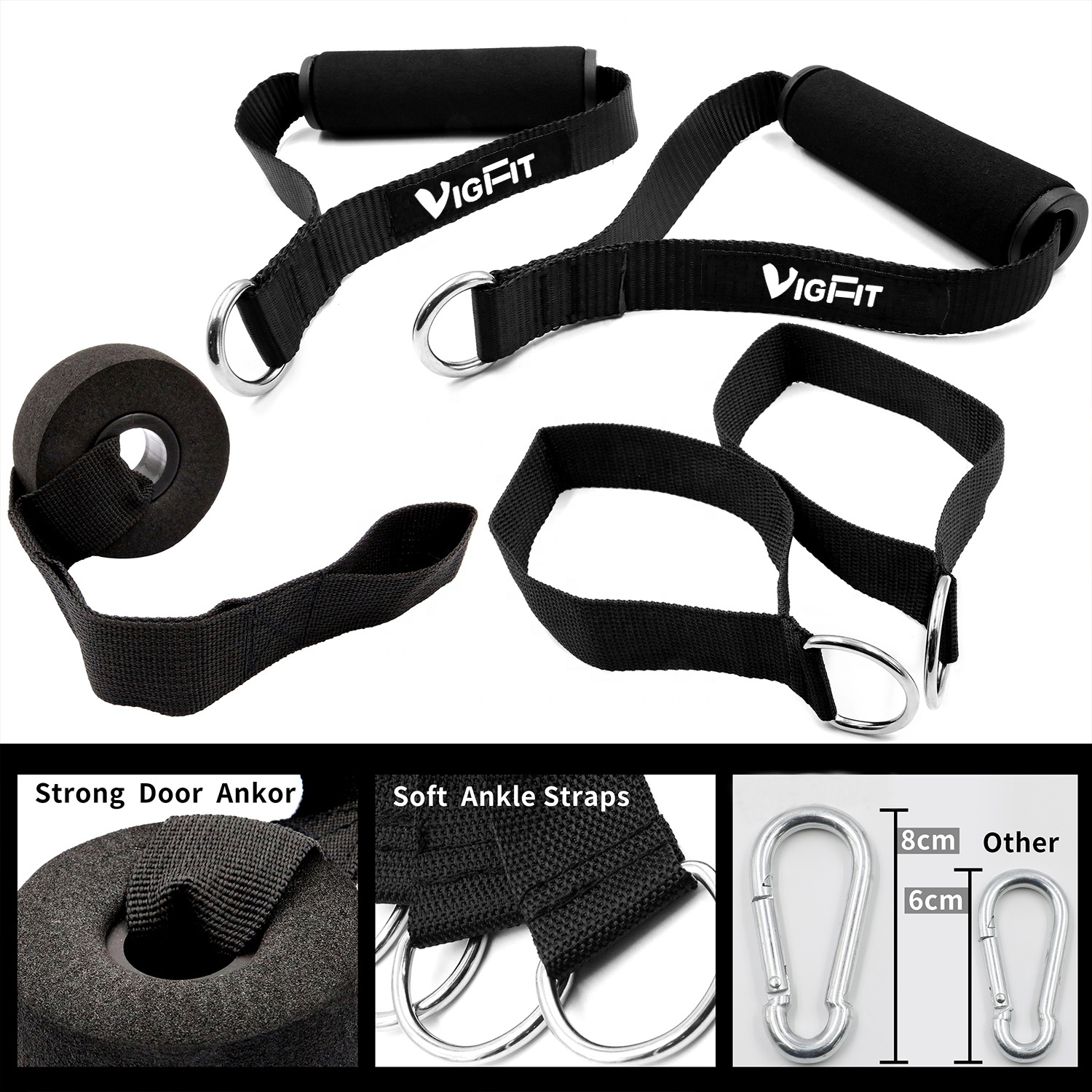 5-teiliges Latex-Widerstandsbänder-Set mit Griffen und Tasche 4