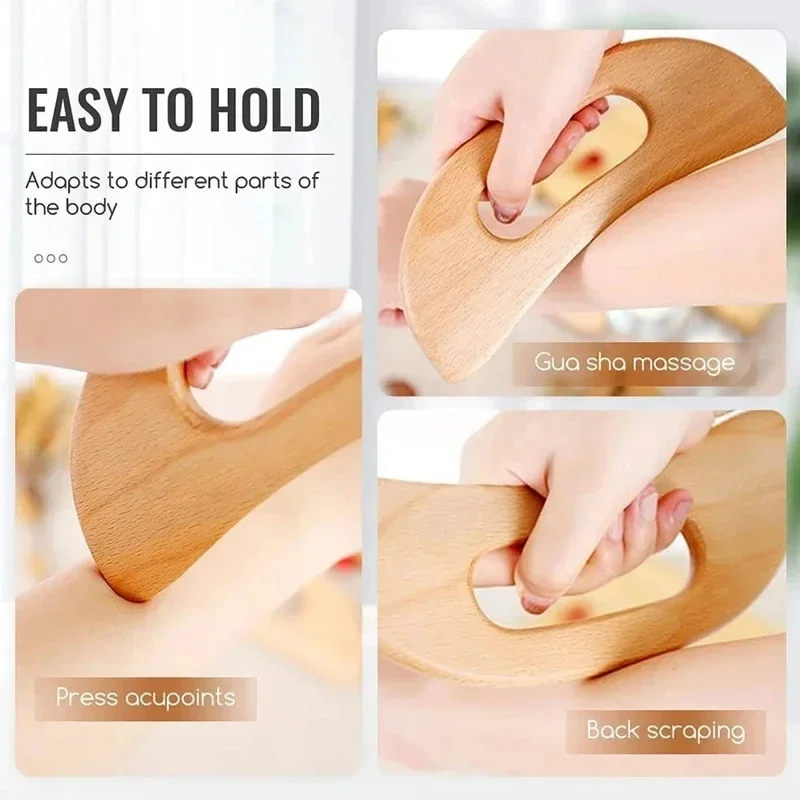Holz-Gua-Sha-Massagegerät für Cellulite 3