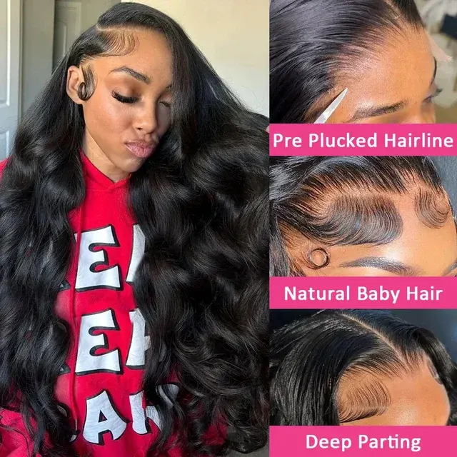 Echthaar Body Wave Lace-Front-Perücke 4