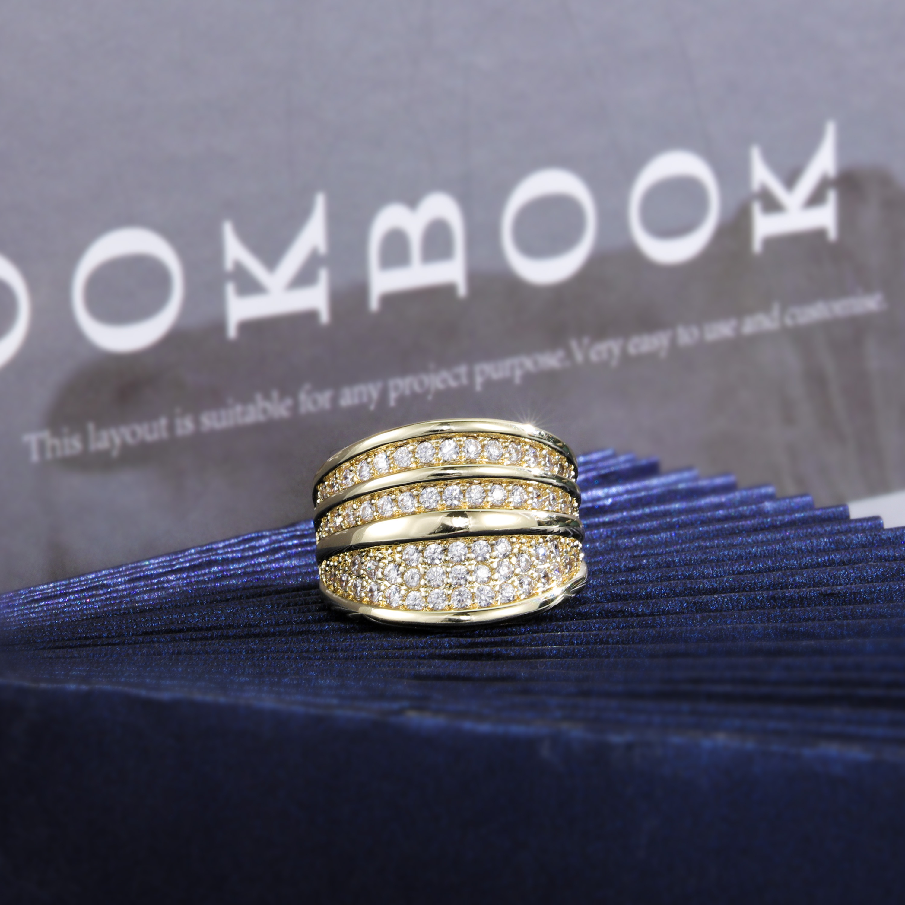 14K Vergoldeter Zirkonia Statement Ring 4
