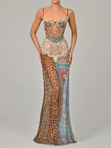 Leoparden-Maxikleid