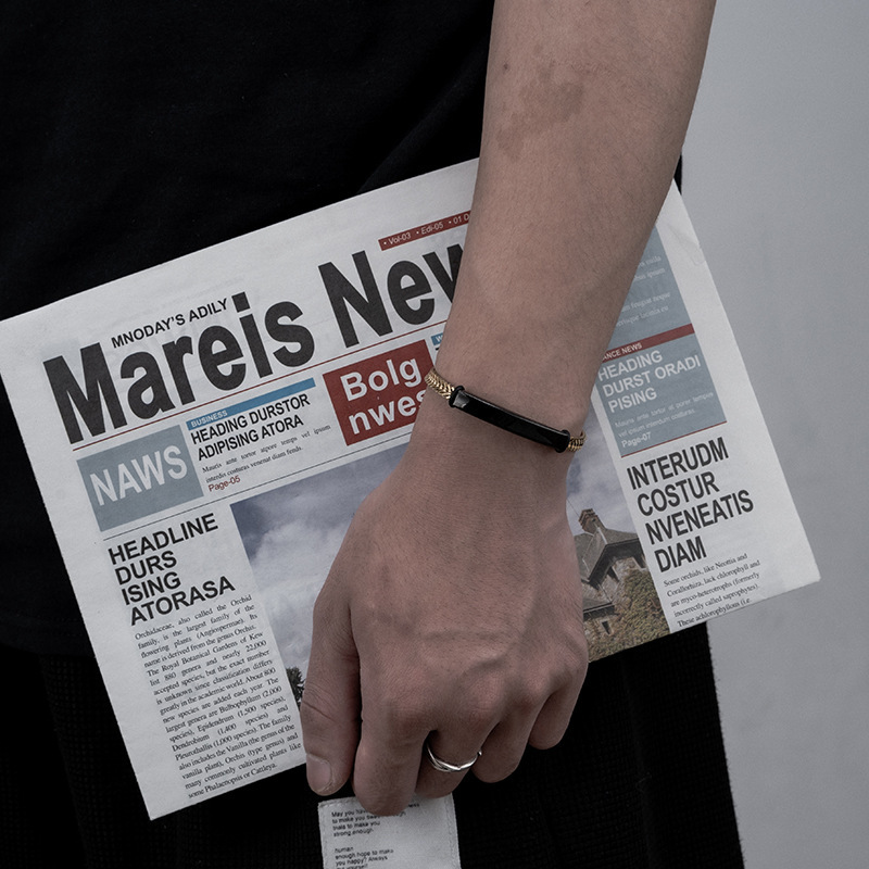 Gravierbares Edelstahl-Armband im Punk-Stil 3