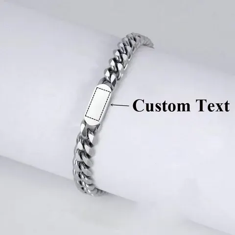 Kubanisches Gliederarmband mit Gravur