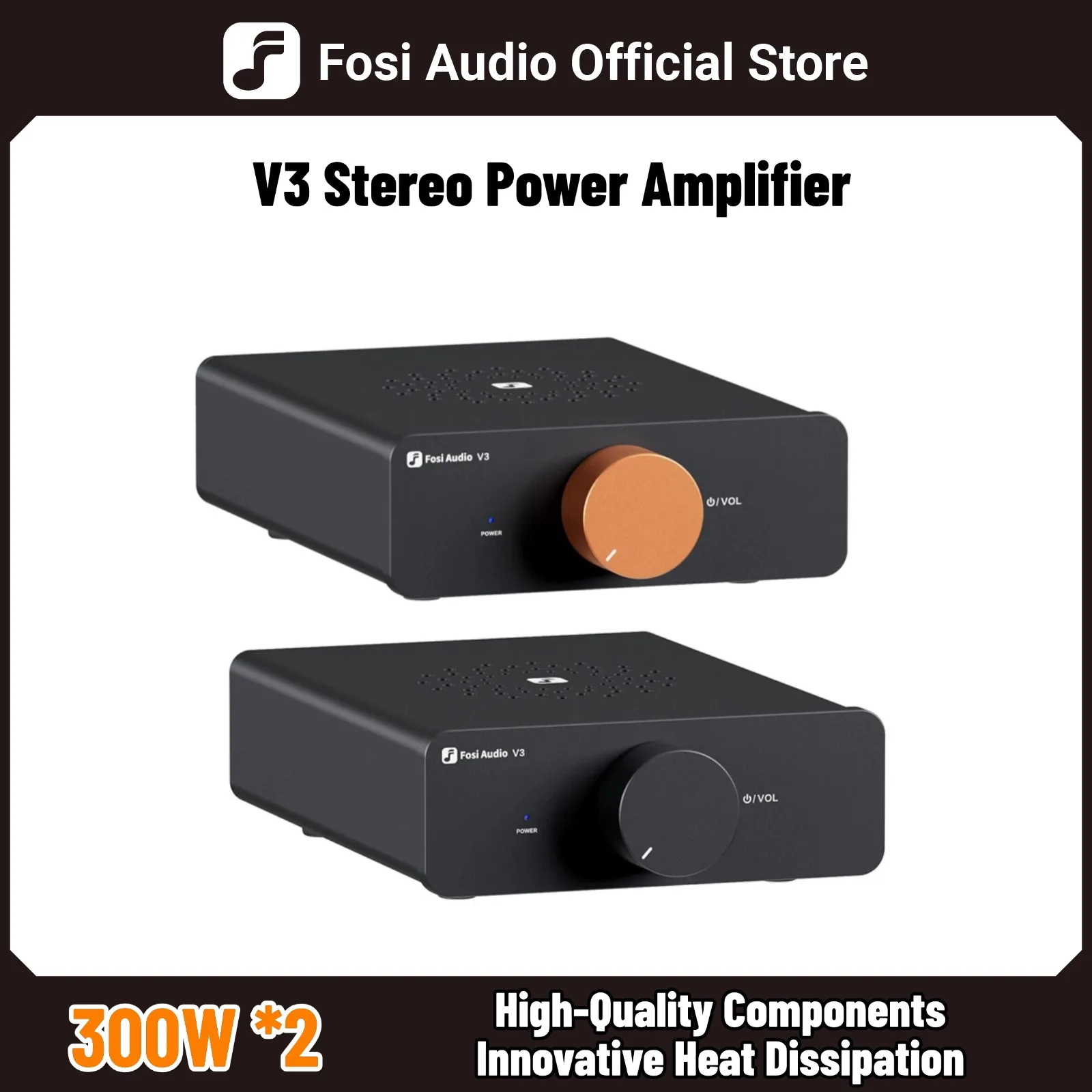 Stereo-Leistungsverstärker 2x300 W Klasse D 2