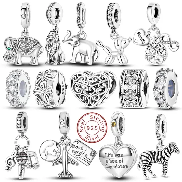 Sterlingsilber-Charms für DIY-Armbänder 2