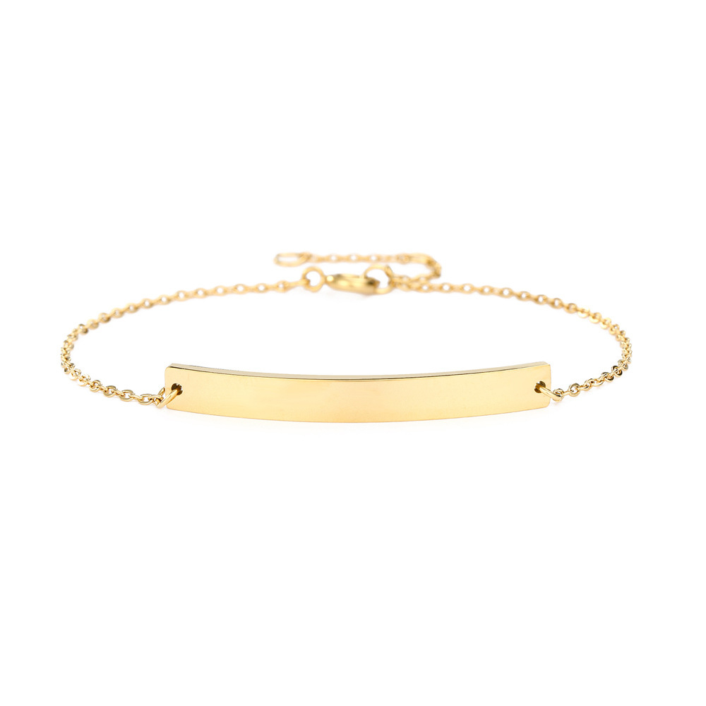 Edelstahl Gliederarmband Paar, 18K vergoldet 2