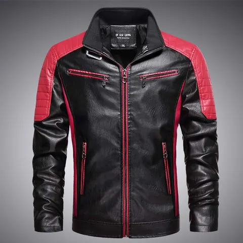 Lederimitat-Jacke