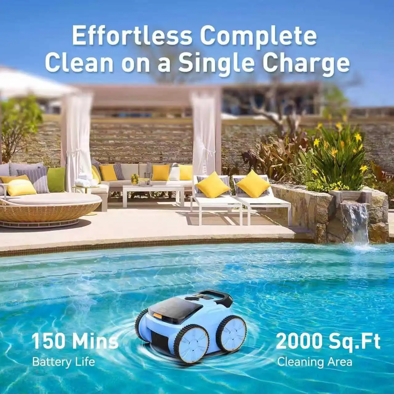 Bürstenloser Pool-Staubsauger mit 180-W-Motor 4
