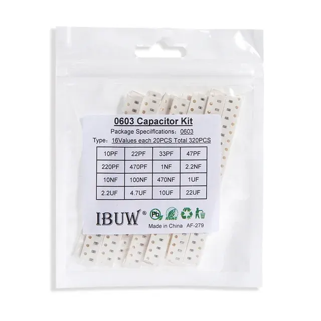 36-Werte SMD-Kondensator-Set 1pF–10µF 3