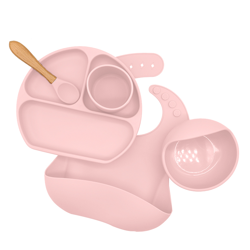Silikon-Babygeschirr-Set mit Saugnapf 2