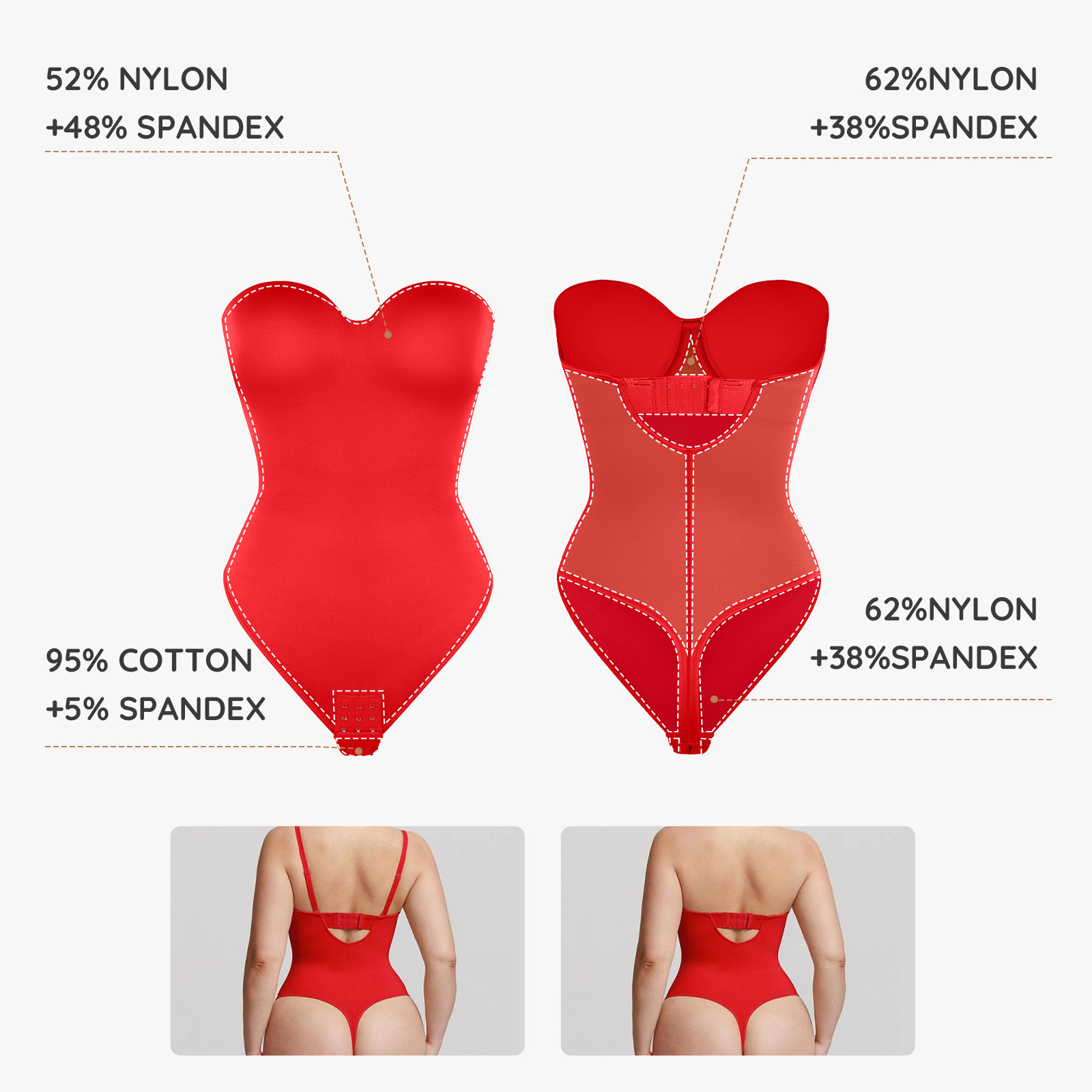 Trägerloser Shapewear-Body mit Bügel 3