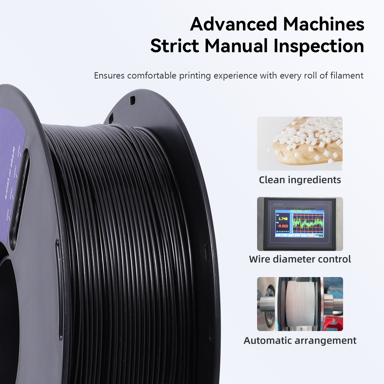 Klares PETG 3D-Druckfilament 1,75 mm schlagfest 3