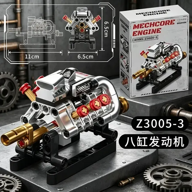 V8-Motor-Bausatz 3