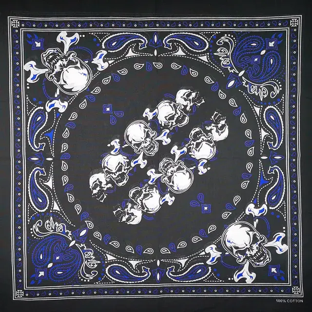 Totenkopf-Bandana aus 100 % Baumwolle 4