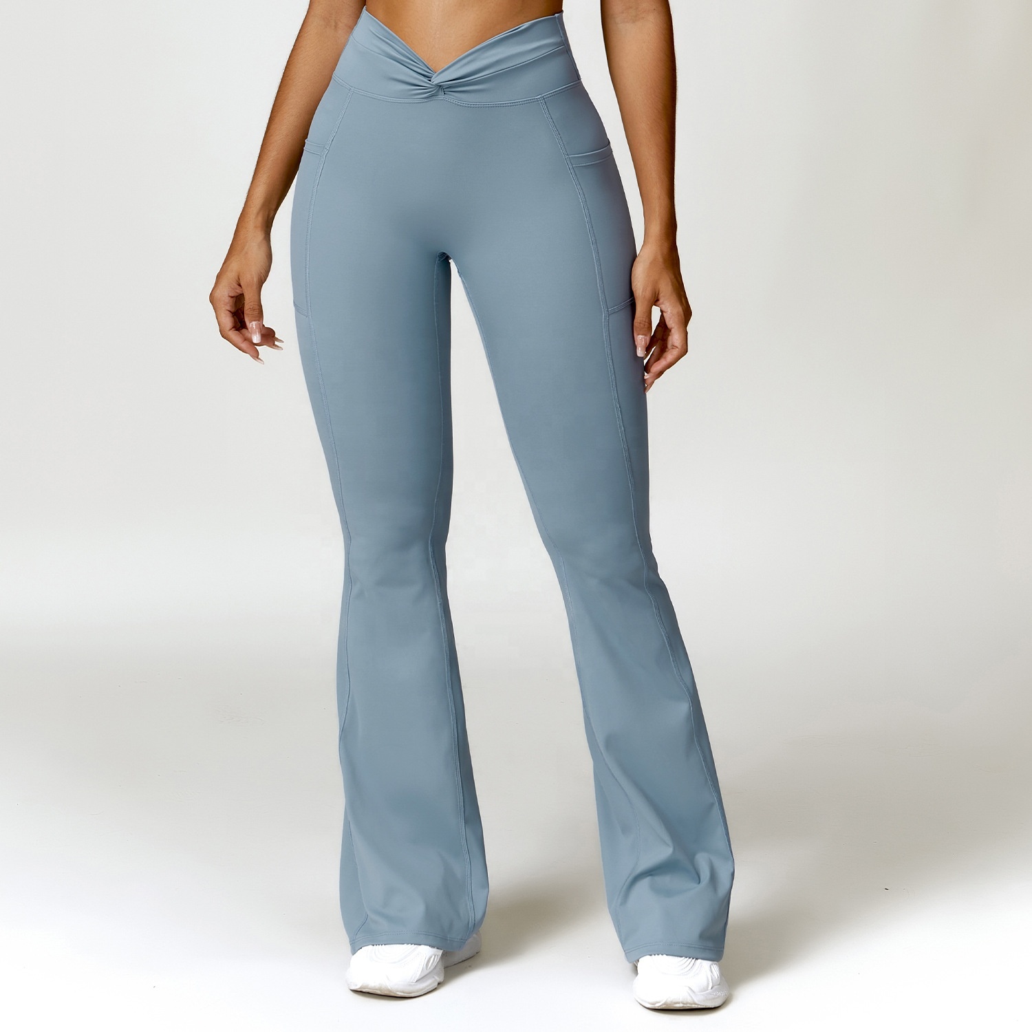 Weite Flare-Yogahose mit Stretch für Damen