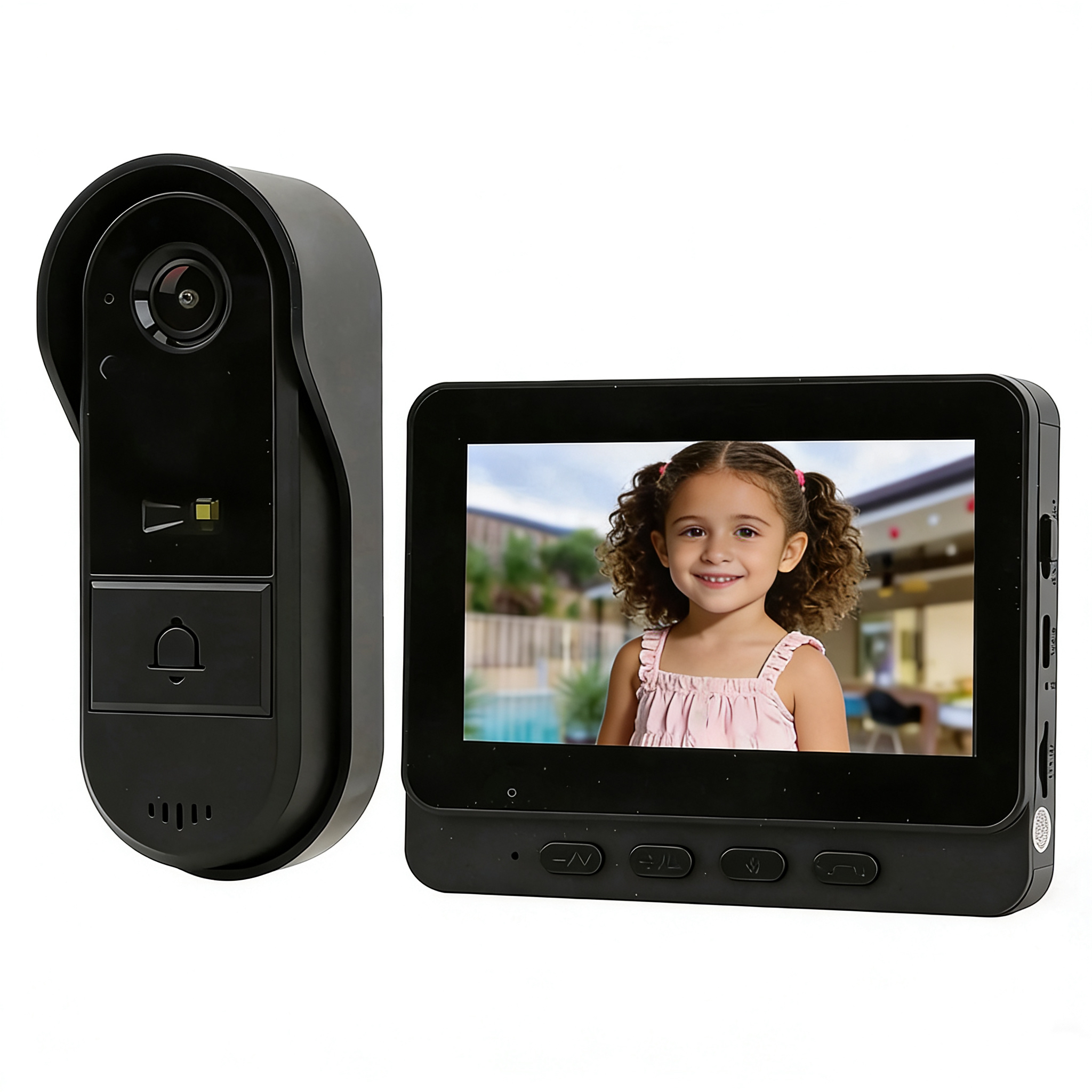 WLAN Akku Video-Türklingel 4,3 Zoll mit Bewegungserkennung