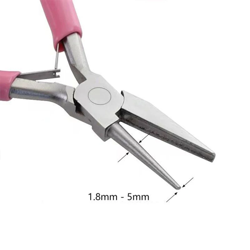 Gebogene Rollnadelzange, 5-Zoll-Mini