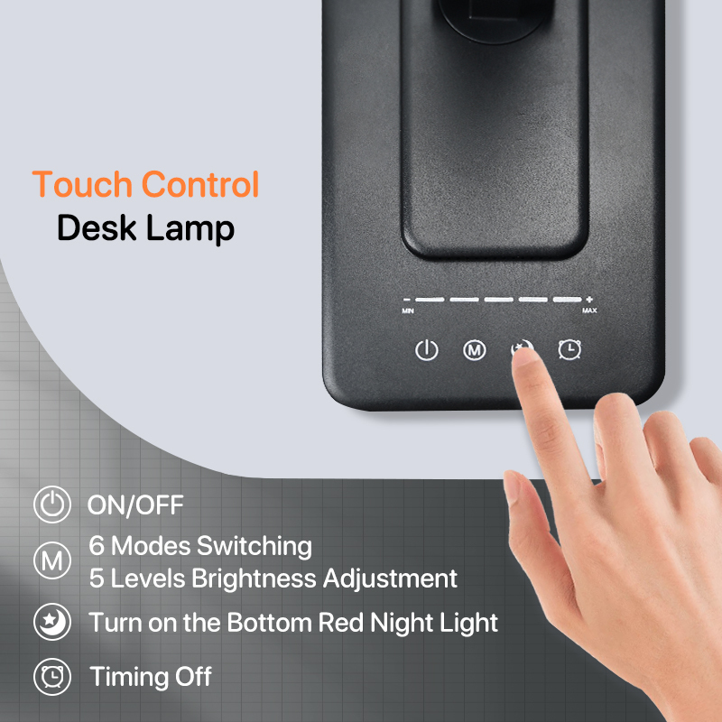 Quadratische LED-Akku-Tischlampe mit Timer 4