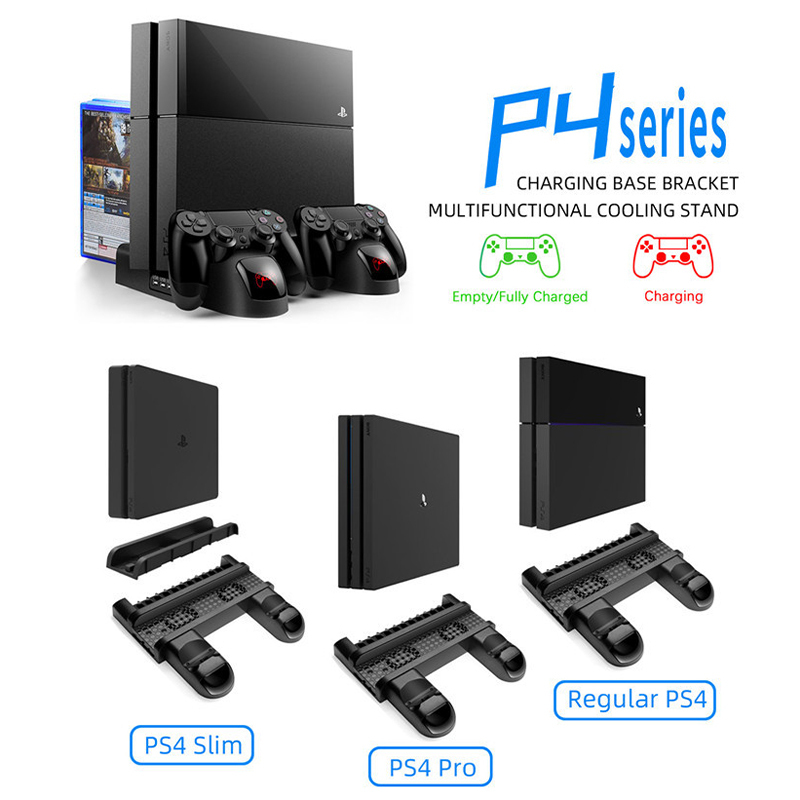 3-in-1 PS4 Ladestation mit Kühllüfter 3
