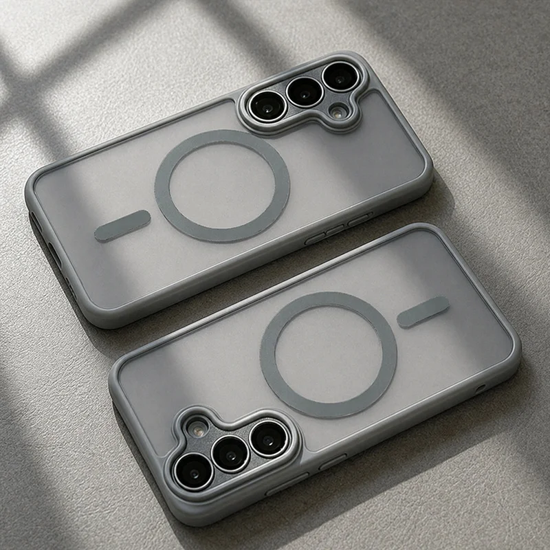 Luxuriöse Magnet-Handyhülle mit Linsenschutz für Samsung 4