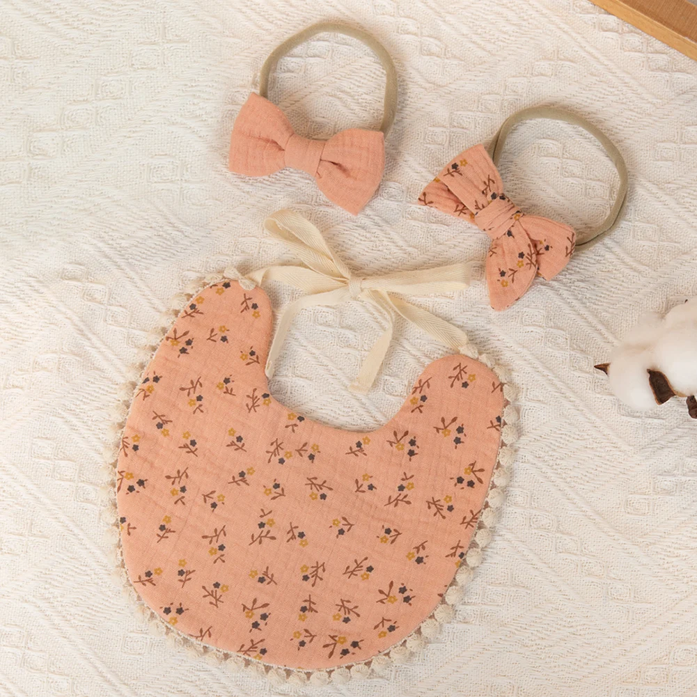 Baby-Lätzchen-Stirnband-Set 3
