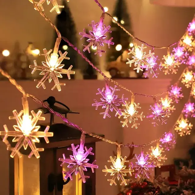 LED-Schneeflocken-Lichterkette 4