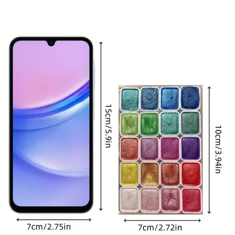 20-Farben-Aquarellkasten aus Metall, tragbar