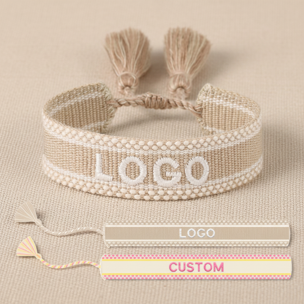 Geflochtenes Charm-Armband mit Gravur
