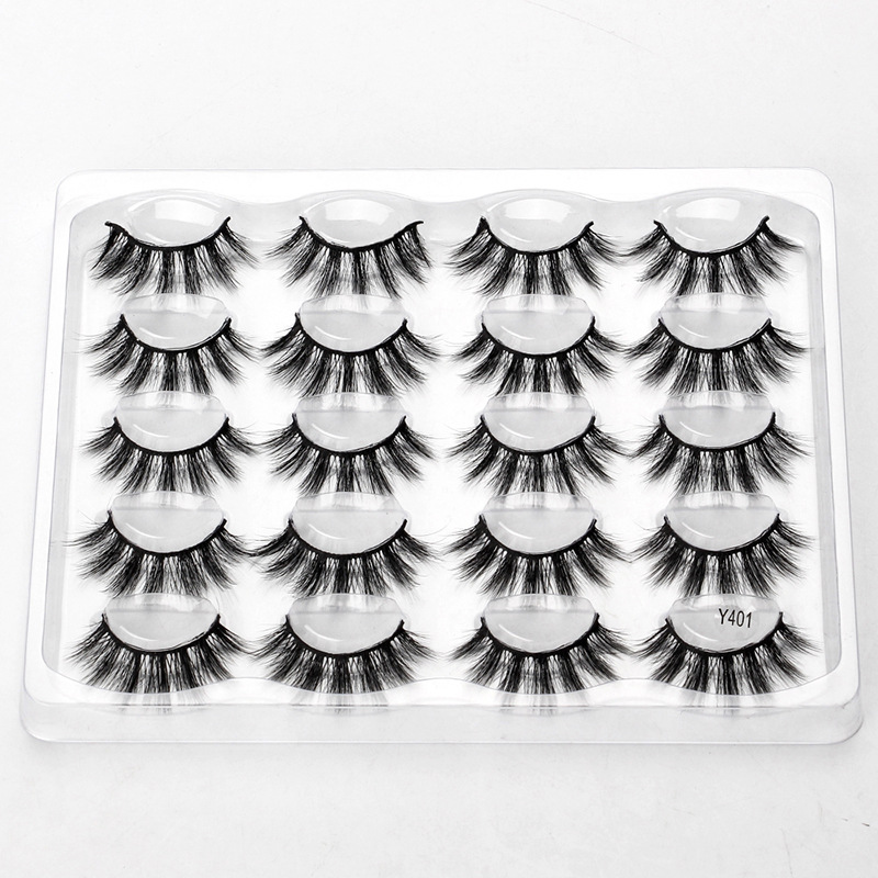 Handgefertigte Kunstfaser-Wimpern 10 Paar