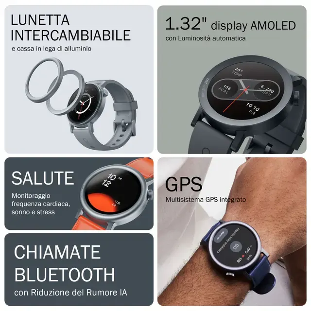 Smartwatch mit Herzfrequenz und GPS