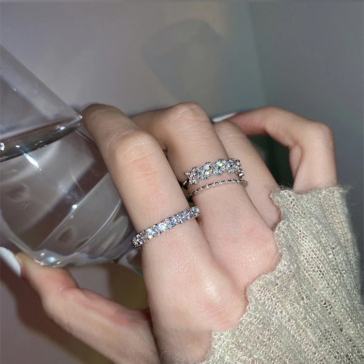 Zirkonia-Ring Set