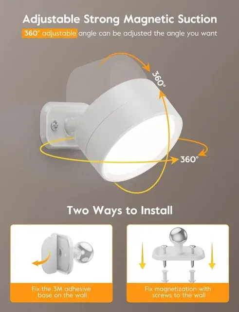 Magnetische LED-Wandleuchte 3