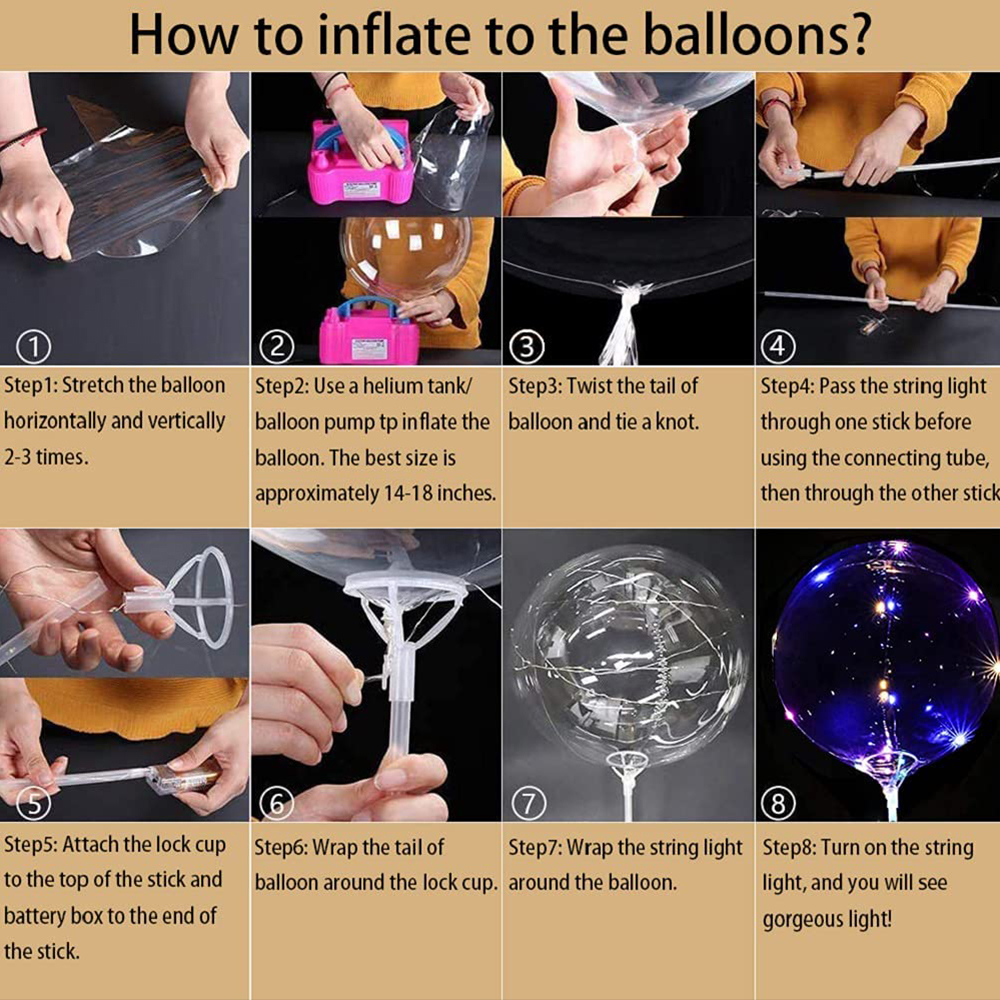 Leuchtende Bobo-Ballons für Gartenfeiern 4