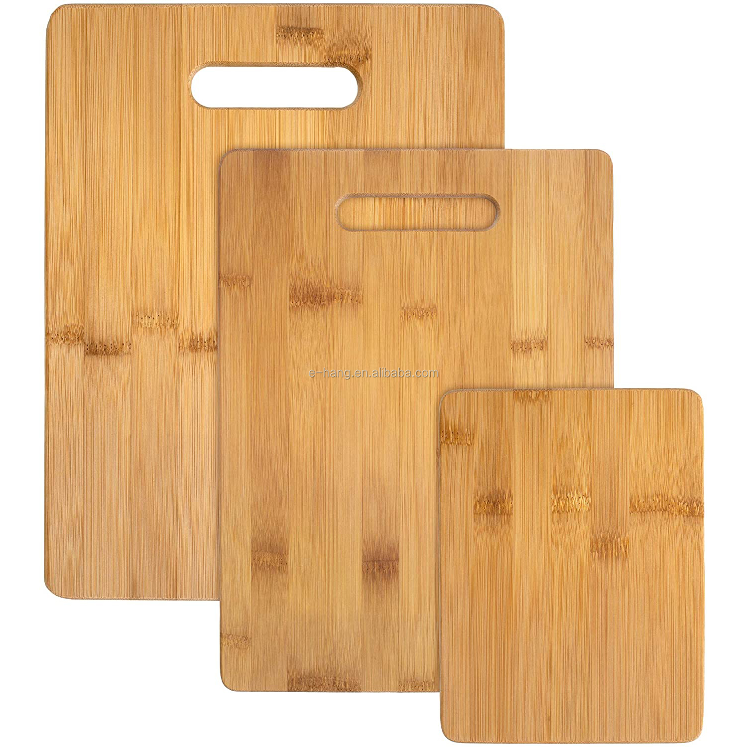 3-teiliges Bambus-Servier-Schneidebrett-Set