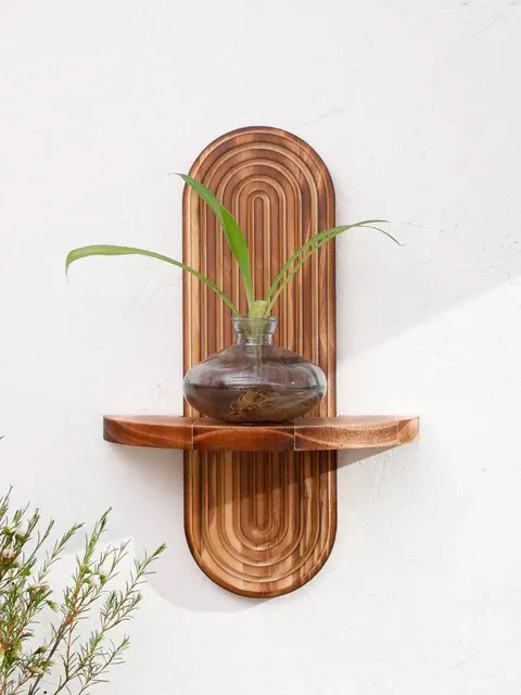 Holz-Wandregal rustikal 4