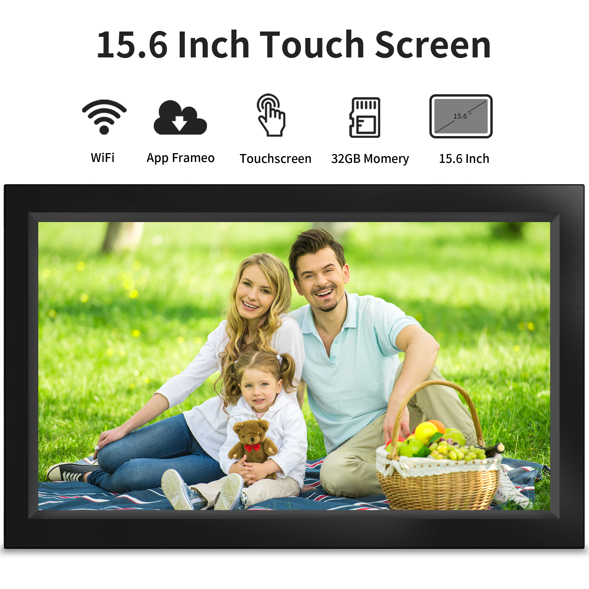 15,6-Zoll Acryl-Digitalbilderrahmen mit Touchscreen 2